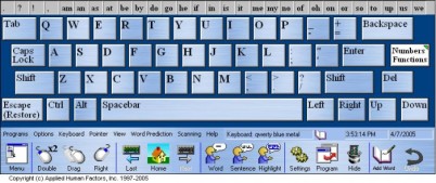 REACH onscreen keyboard